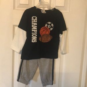 Matching toddler jumpsuit set.